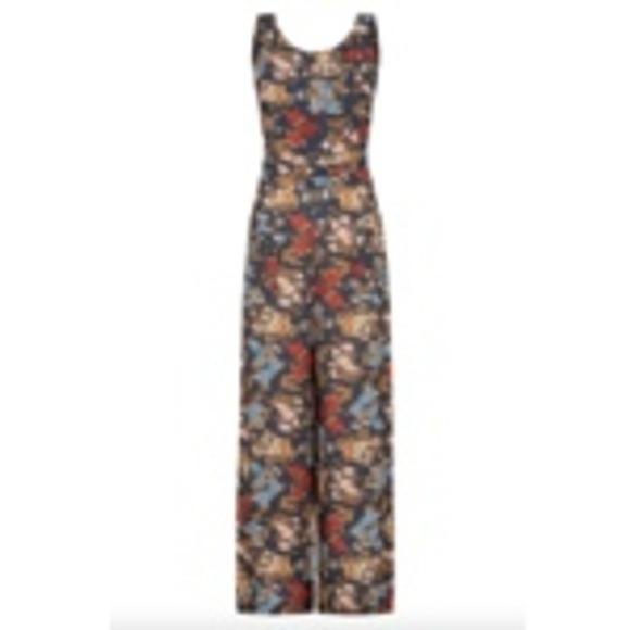 NWT Spell Flora Jumpsuit Mystic Navy Floral Wide Leg Boho Size M Cottagecore - Picture 6 of 11